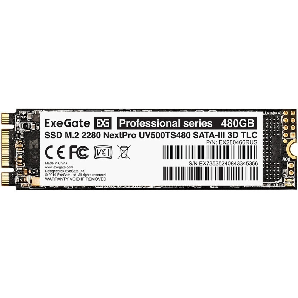 Накопитель SSD 480GB ExeGate NextPro M.2 (UV500TS480) — изображение 2