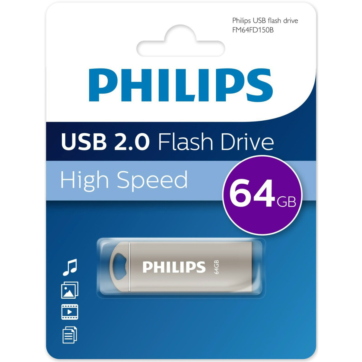 Накопитель USB 2.0 64GB Philips FM64FD150B/97
