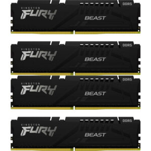 Оперативная память 128GB DDR5 5200MHz Kingston Fury Beast Black (KF552C40BBK4-128) (4x32GB KIT)