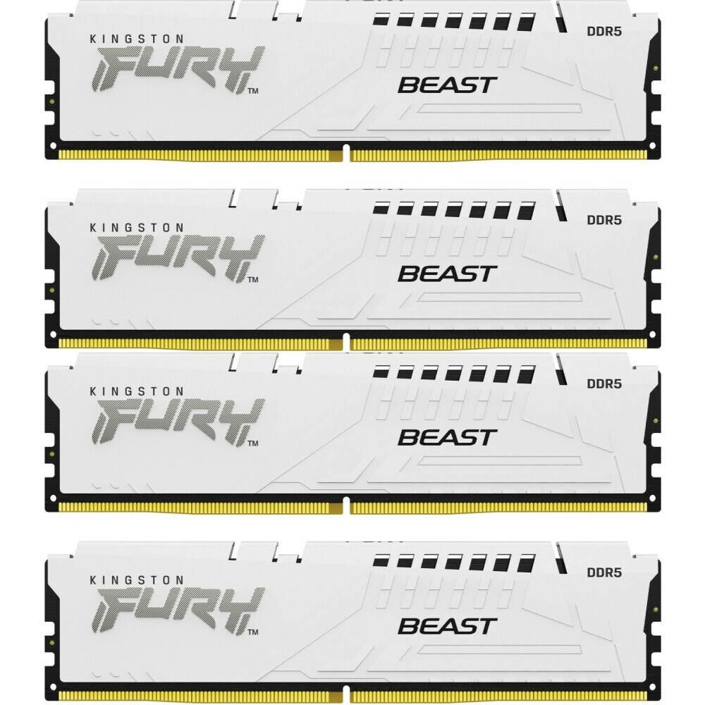 Оперативная память 128GB DDR5 5600MHz Kingston Fury Beast White (KF556C40BWK4-128) (4x32GB KIT)