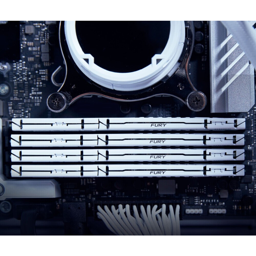 Оперативная память 128GB DDR5 5600MHz Kingston Fury Beast White (KF556C40BWK4-128) (4x32GB KIT) — изображение 2