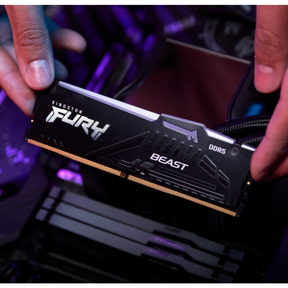 Оперативная память 16GB DDR5 5200MHz Kingston Fury Beast RGB (KF552C40BBA-16) — изображение 6