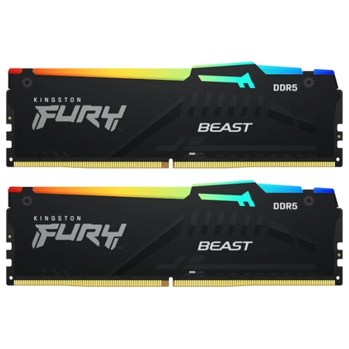 Оперативная память 16GB DDR5 5200MHz Kingston Fury Beast RGB (KF552C40BBAK2-16) (2x8GB KIT) — изображение 2