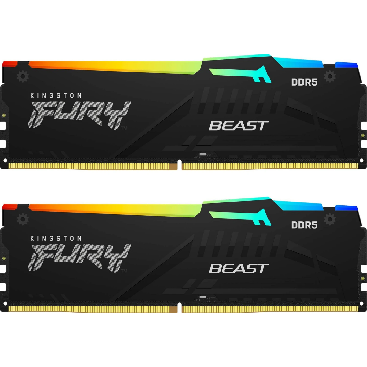 Оперативная память 16GB DDR5 6000MHz Kingston Fury Beast RGB (KF560C36BBEAK2-16) (2x8GB KIT) — изображение 2