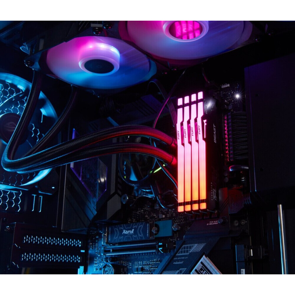Оперативная память 32GB DDR5 5200MHz Kingston Fury Beast RGB (KF552C40BBAK2-32) (2x16GB KIT) — изображение 6