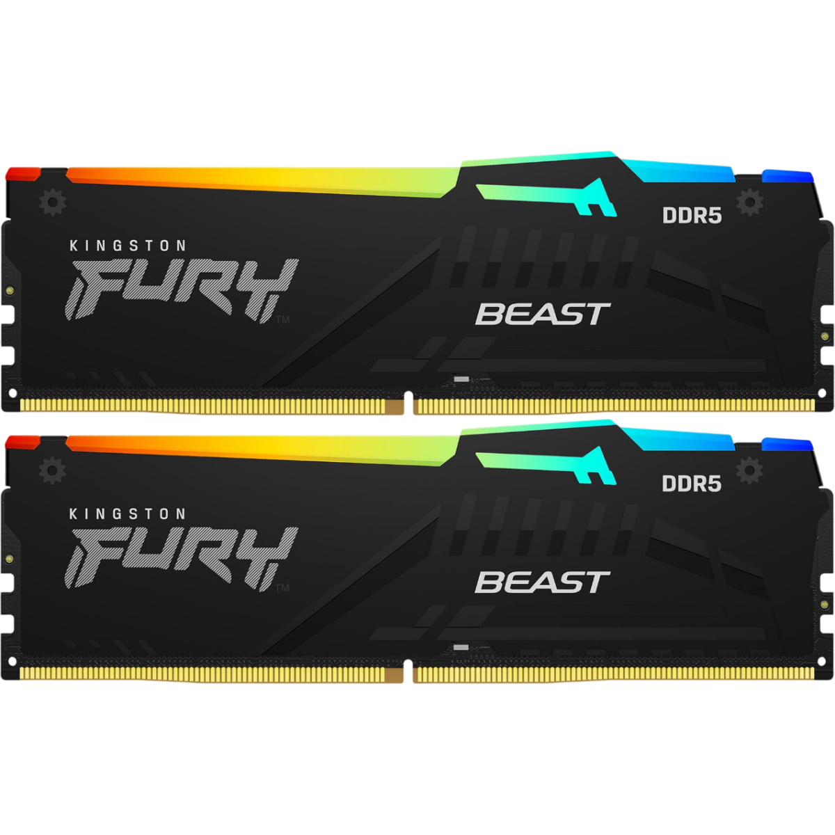 Оперативная память 64GB DDR5 5600MHz Kingston Fury Beast RGB (KF556C40BB2AK2-64) (2x32GB KIT) — изображение 2