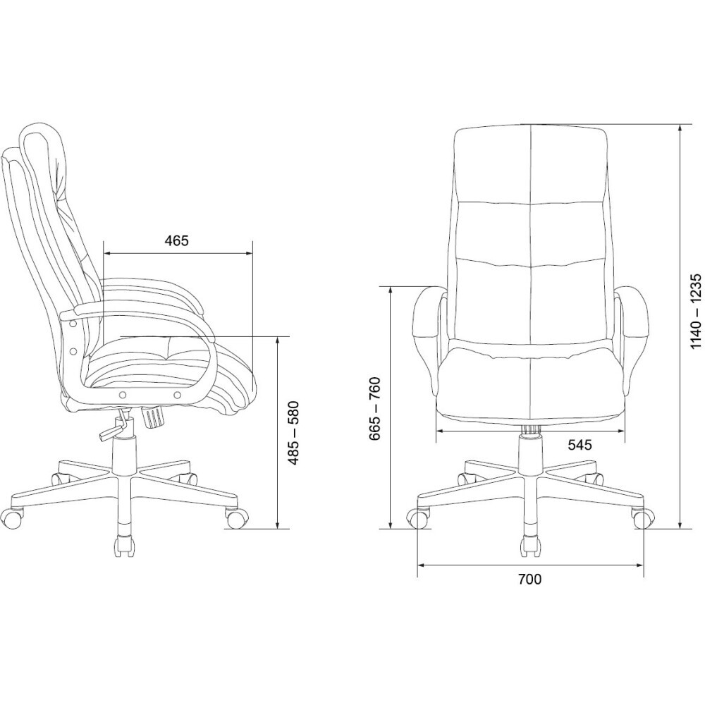 Офисное кресло Бюрократ CH-824 Fabric Grey — изображение 6