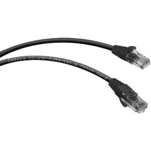 Патч-корд Cabeus PC-UTP-RJ45-Cat.6-0.3m-BK, 0.3м