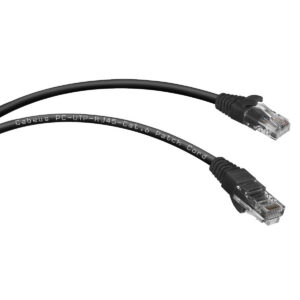 Патч-корд Cabeus PC-UTP-RJ45-Cat.6-0.5m-BK, 0.5м