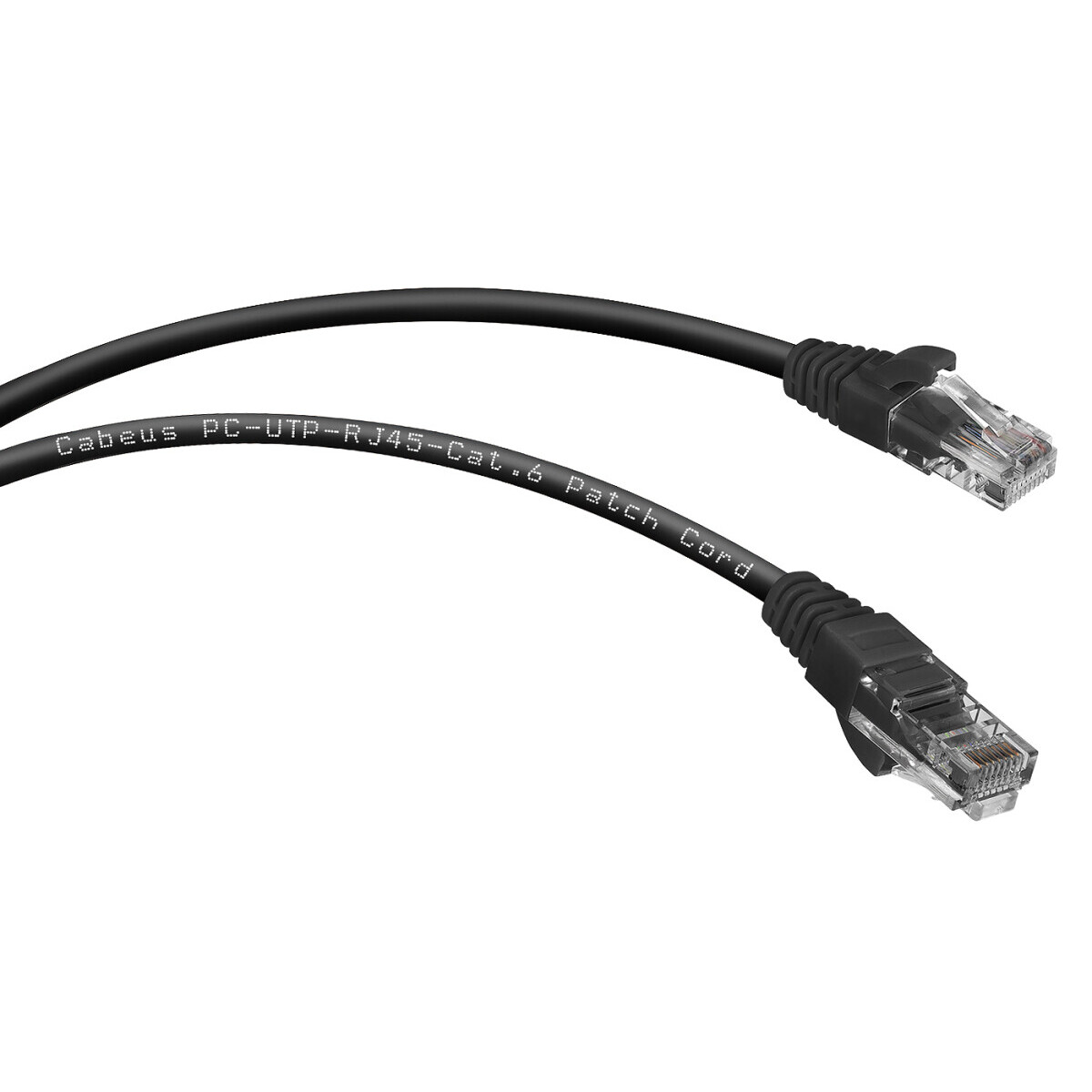 Патч-корд Cabeus PC-UTP-RJ45-Cat.6-0.5m-BK, 0.5м