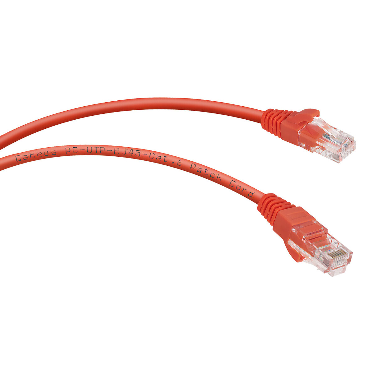 Патч-корд Cabeus PC-UTP-RJ45-Cat.6-0.5m-RD, 0.5м