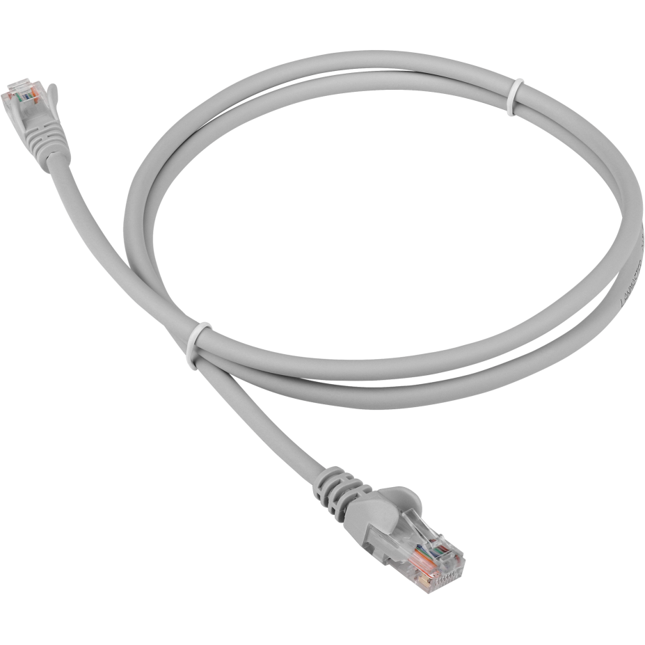 Кабель патч-корд U/UTP 5e кат. 0.3м Lanmaster LAN-PC45/U5E-0.3-GY