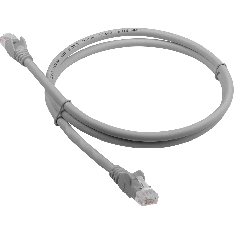 Кабель патч-корд U/UTP 6 кат. 0.3м Lanmaster LAN-PC45/U6-0.3-GY