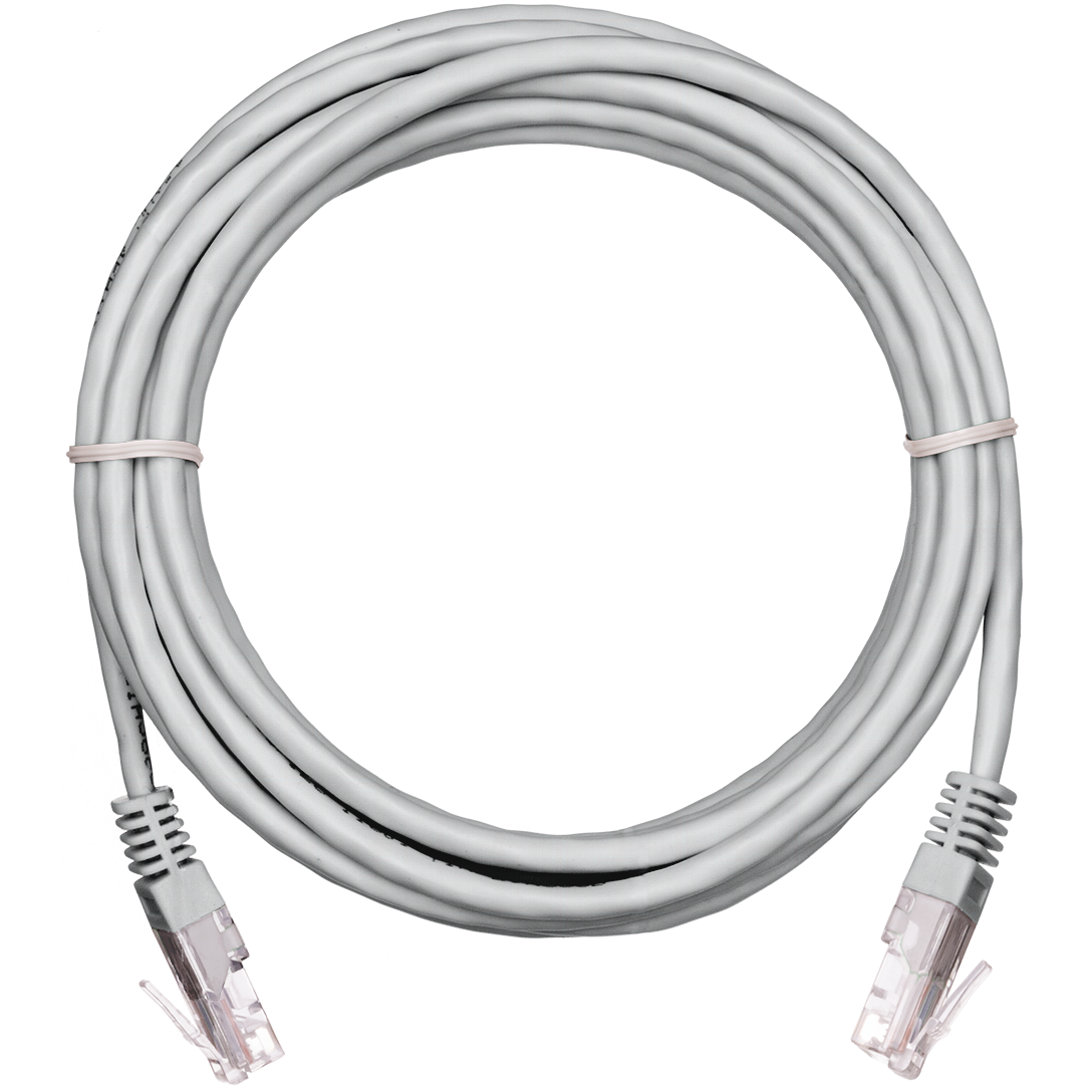 Кабель патч-корд U/UTP 5e кат. 0.3м Netlan EC-PC4UD55B-BC-LSZH-003-GY-10