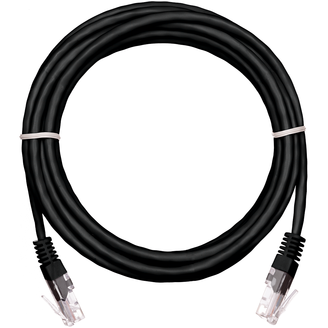 Кабель патч-корд U/UTP 5e кат. 1.5м Netlan EC-PC4UD55B-BC-PVC-015-BK-10
