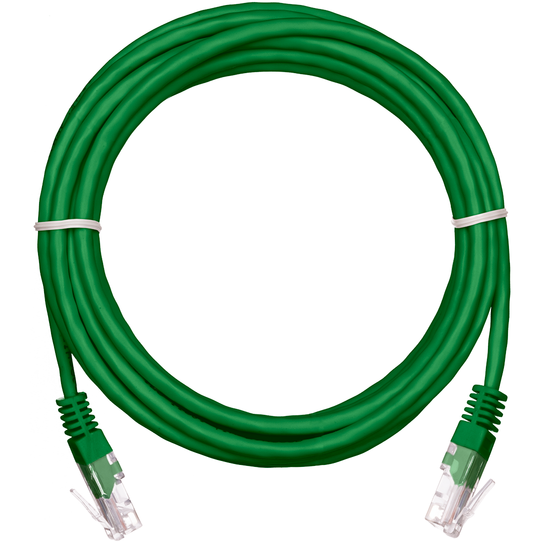 Кабель патч-корд U/UTP 5e кат. 1.5м Netlan EC-PC4UD55B-BC-PVC-015-GN-10