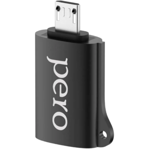 Переходник USB A (F) - microUSB B (M), PERO AD02 Black