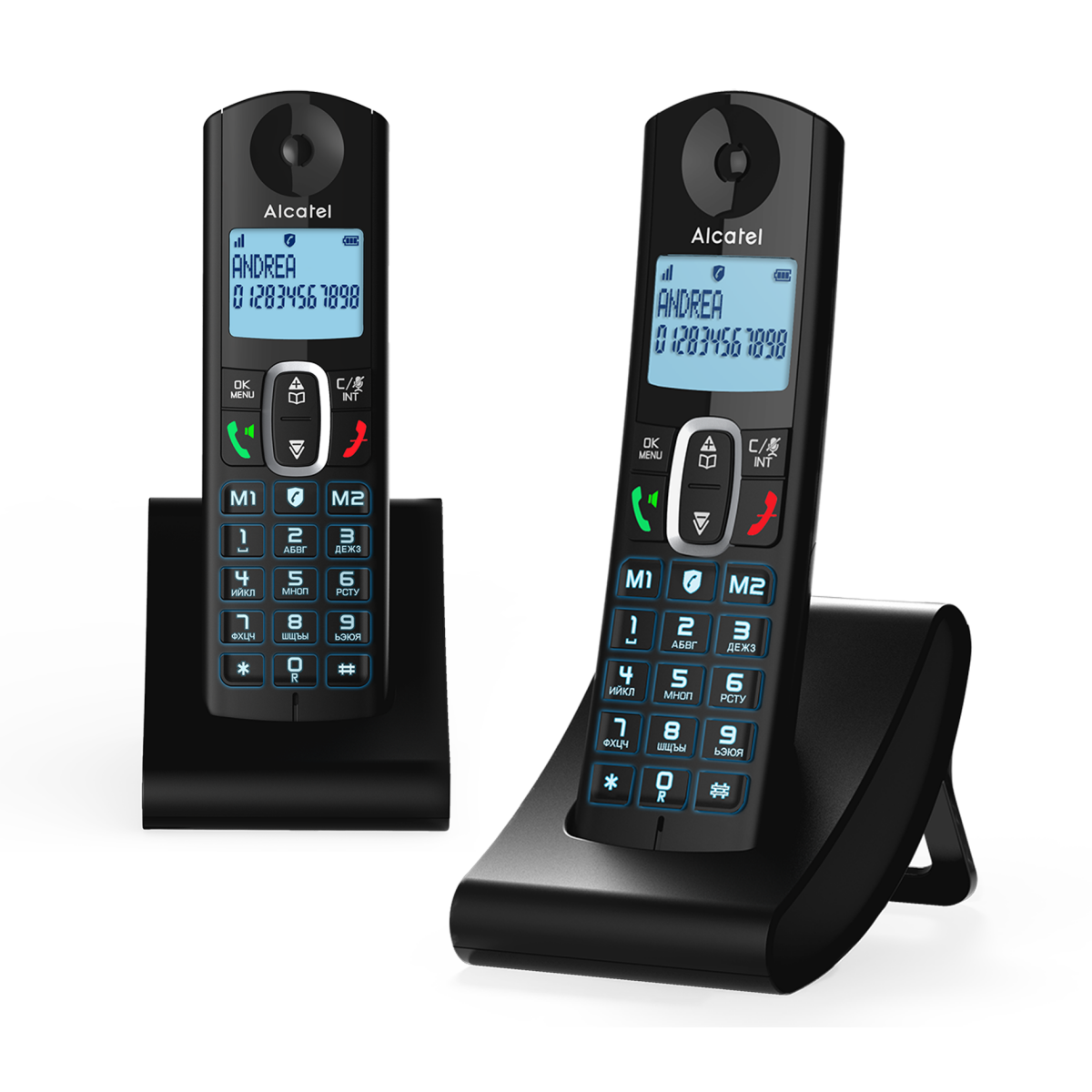 Радиотелефон Alcatel F685 Duo Black