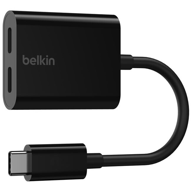 Разветвитель USB Type-C (M) - 2x USB Type-C (F), Belkin F7U081btBLK