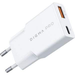 Сетевое зарядное устройство Digma DPW2A2GX11WH