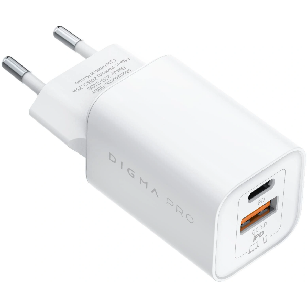 Сетевое зарядное устройство Digma DPW6С6GX11WH — изображение 5