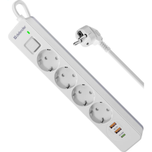 Сетевой фильтр Defender DFS-145 White