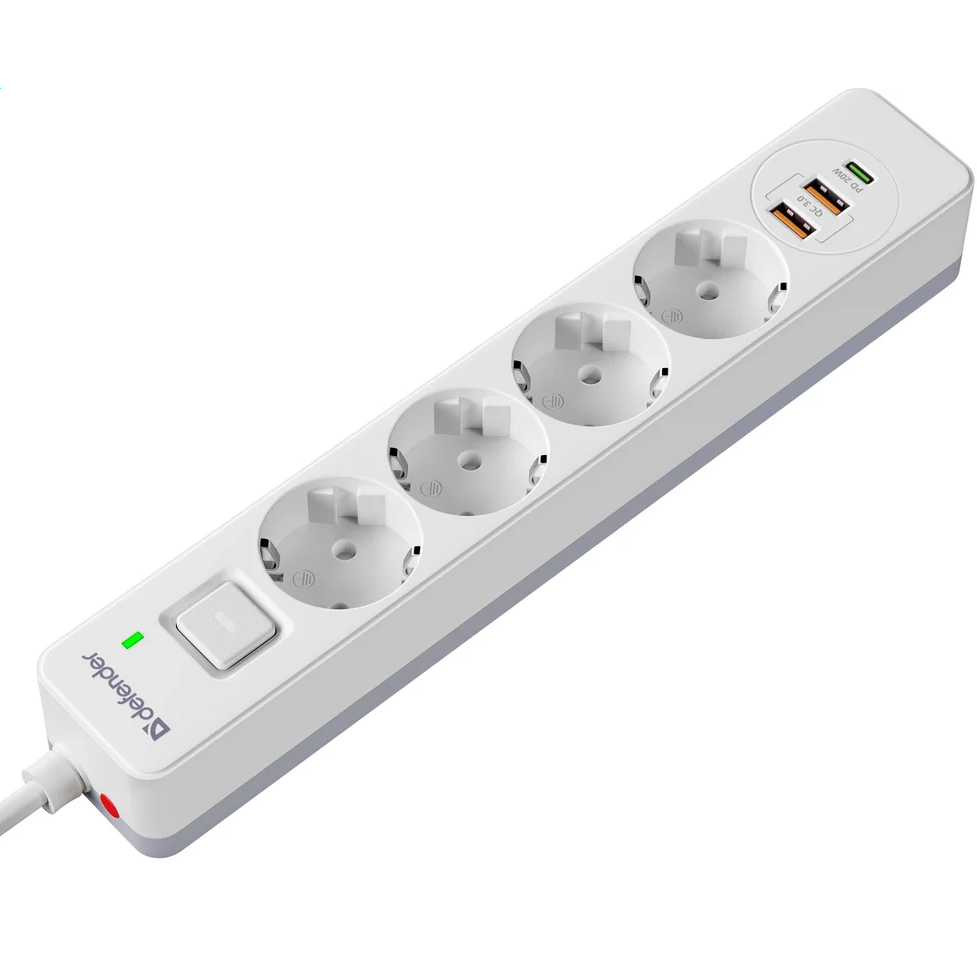 Сетевой фильтр Defender DFS-145 White — изображение 2