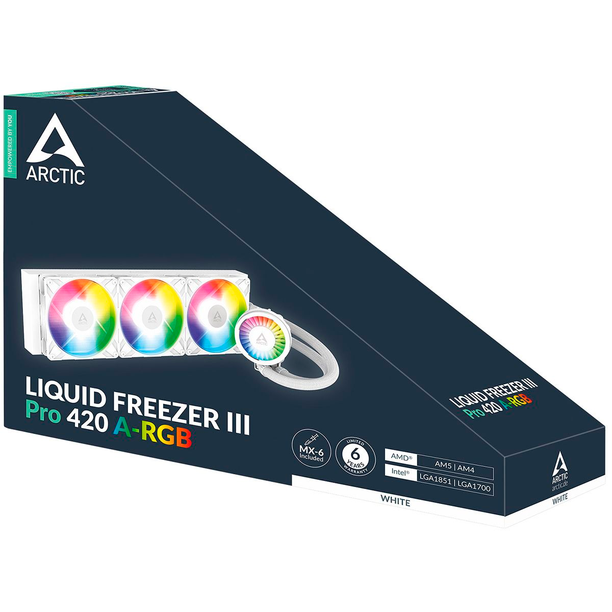 Система жидкостного охлаждения Arctic Liquid Freezer III Pro 420 ARGB White — изображение 6