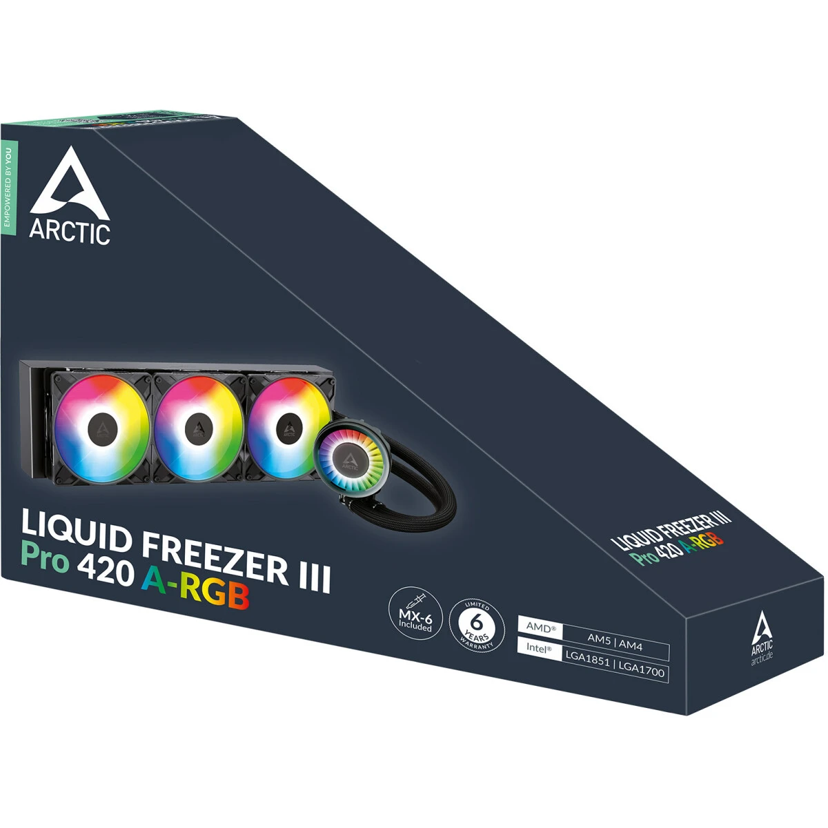 Система жидкостного охлаждения Arctic Liquid Freezer III Pro 420 ARGB Black — изображение 6