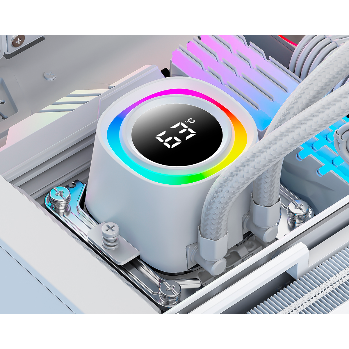 Система жидкостного охлаждения ID-COOLING FX240 TD WHITE — изображение 3