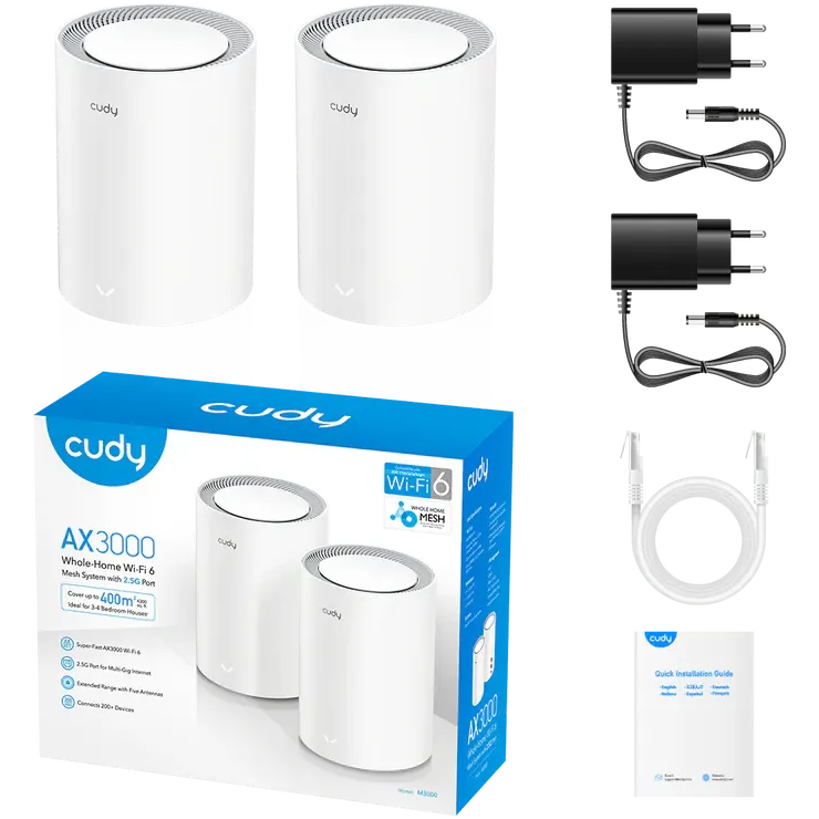 Mesh система Cudy M3000 V2 (2 шт.) White — изображение 7