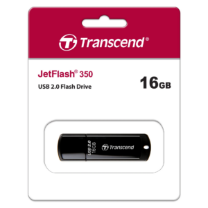 USB Flash накопитель 16GB Transcend JetFlash 350 Black (TS16GJF350)