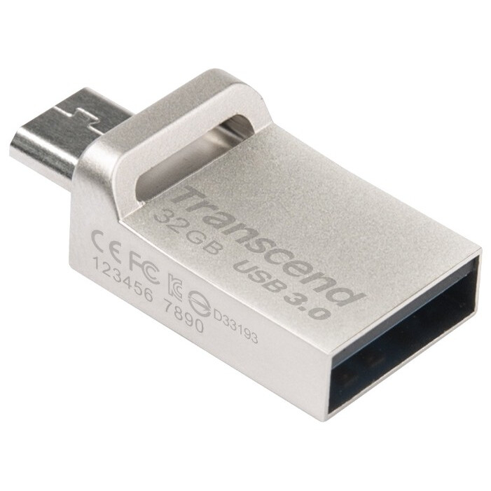 USB Flash накопитель 32GB Transcend JetFlash 880 Silver (TS32GJF880S) — изображение 2