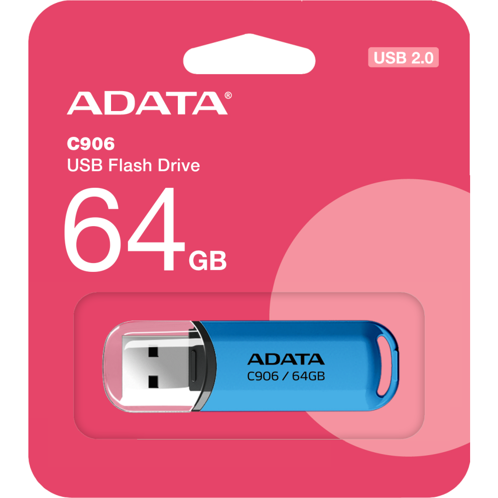 USB Flash накопитель 64GB ADATA C906 Blue — изображение 2
