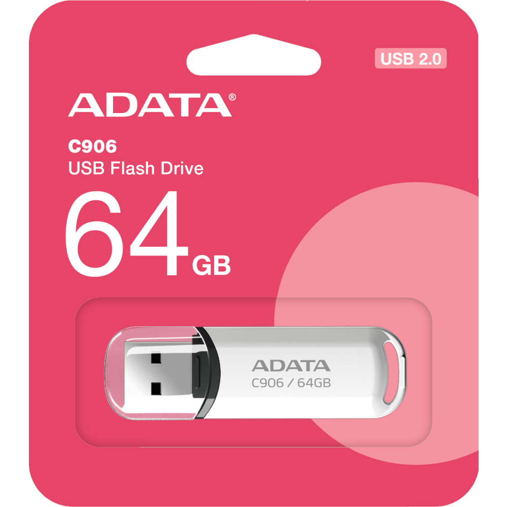 USB Flash накопитель 64GB ADATA C906 White