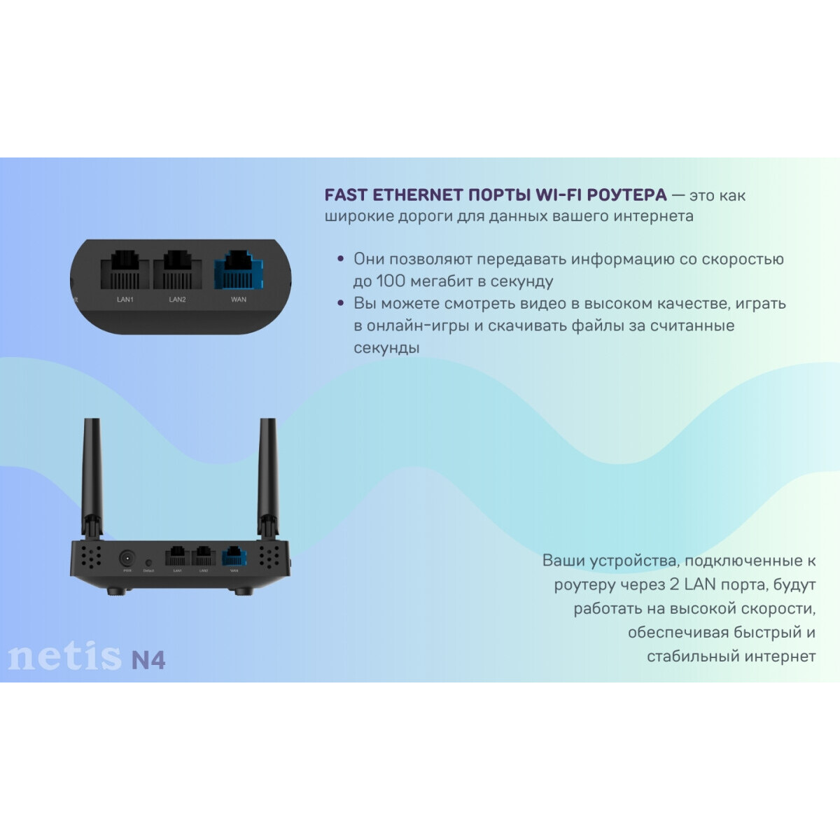 Wi-Fi маршрутизатор (роутер) Netis N4 — изображение 2