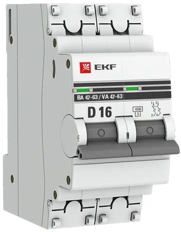 Автоматический выключатель EKF mcb4763-2-16D-pro