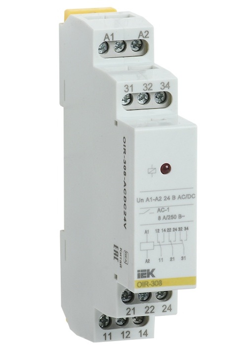 Реле промежуточное IEK OIR-308-ACDC24V
