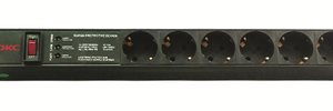 Блок розеток 19", 6 розеток DKC R519SH6OPSHSP