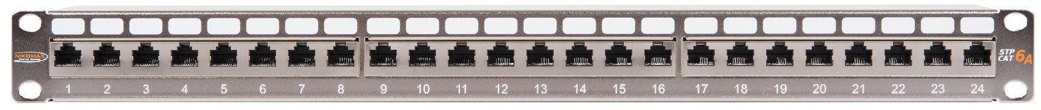 Патч-панель NikoMax NMC-RP24SA2-FT-AN-1U-MT