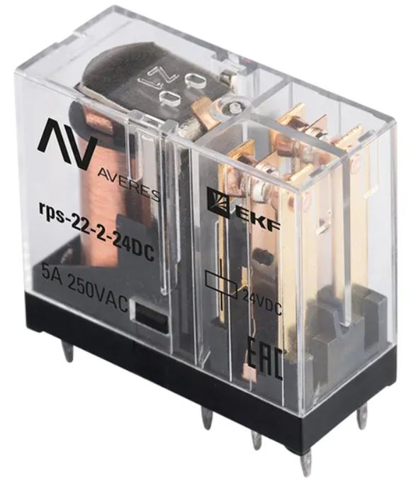 Реле промежуточное EKF rps-22-2-24DC