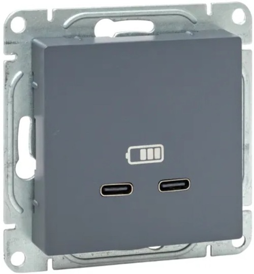 Розетка USB EKF UP1-SOG-2USBC