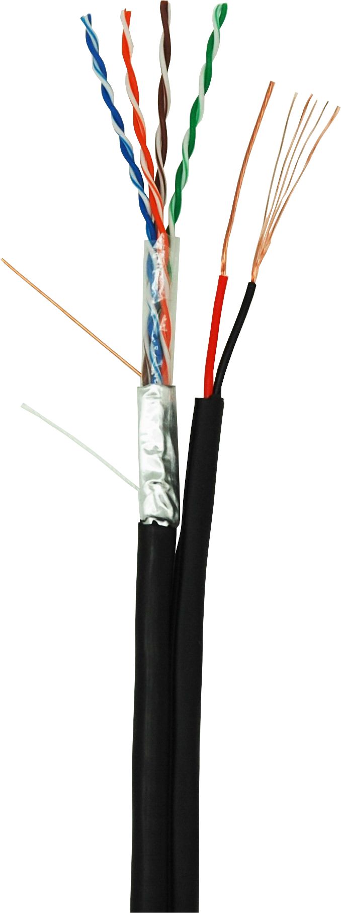 Кабель витая пара F/UTP 5e кат. 4 пары Netlan EC-UF004-5E-PC075-PE-BK