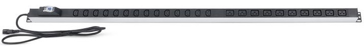 Блок розеток 19", 10 розеток Cabeus PDU-16-14C13-10C19-B-C14