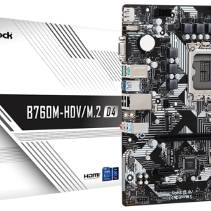 Материнская плата ASRock B760M-HDV/M.2 D4, LGA1700, Intel B760, mATX