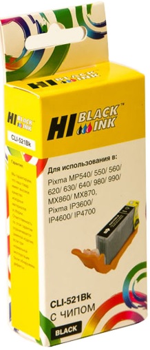 Тонер-картридж Hi-Black HB-CLI-521Bk Черный