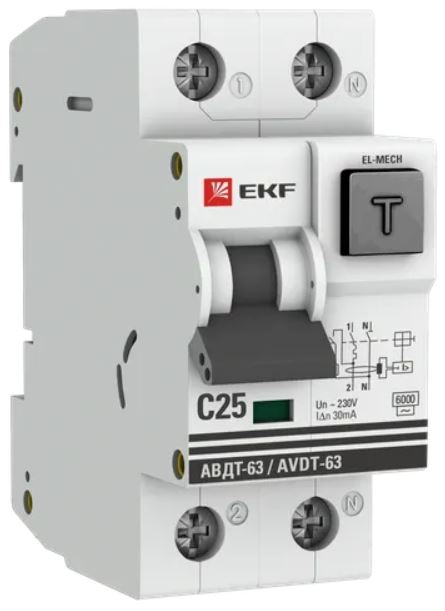 Автомат дифференциальный EKF DA63-25-30-AC