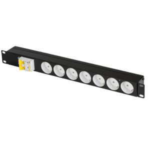 Блок розеток 19", 7 розеток TLK TLK-RS07M-C25-BK