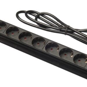 Блок розеток 19", 9 розеток Newmax NM-PD16A-9xSH-2.0