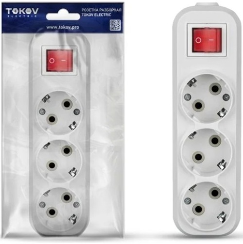 Колодка удлинителя TOKOV ELECTRIC TKE-C01-KU3-ZV